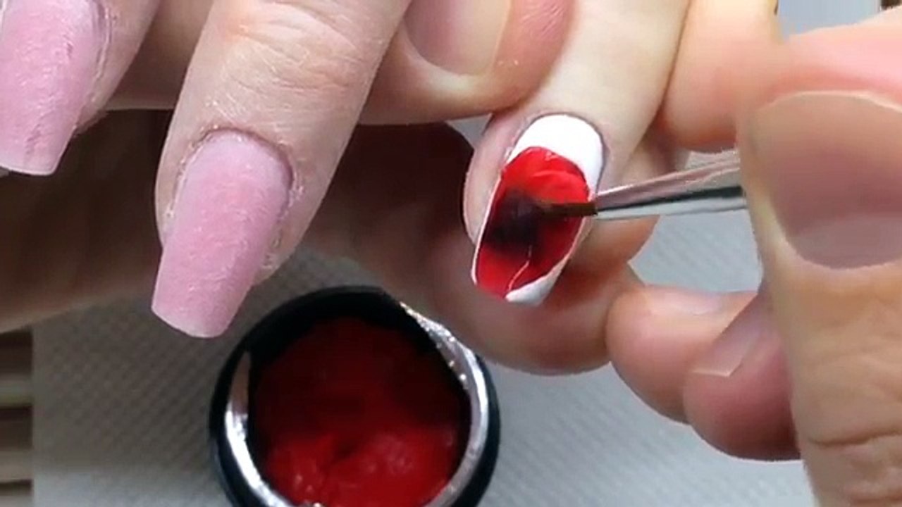 VERY VIBRANT 3D RED POPPIES ON WHITE NAILS / BEST OF MY LATEST GEL AND ACRYLIC NAIL ART TUTORIALS