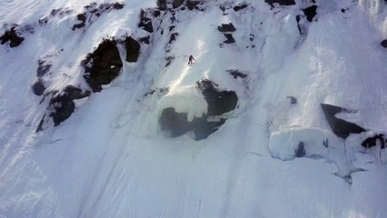 Skiing Off Cliff Fail