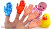 Learning Colors Video for Children Painted Hands Baby Doll Duck Finger Family Song Nursery