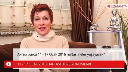 Akrep burcu 11 - 17 Ocak  haftası neler yaşayacak
