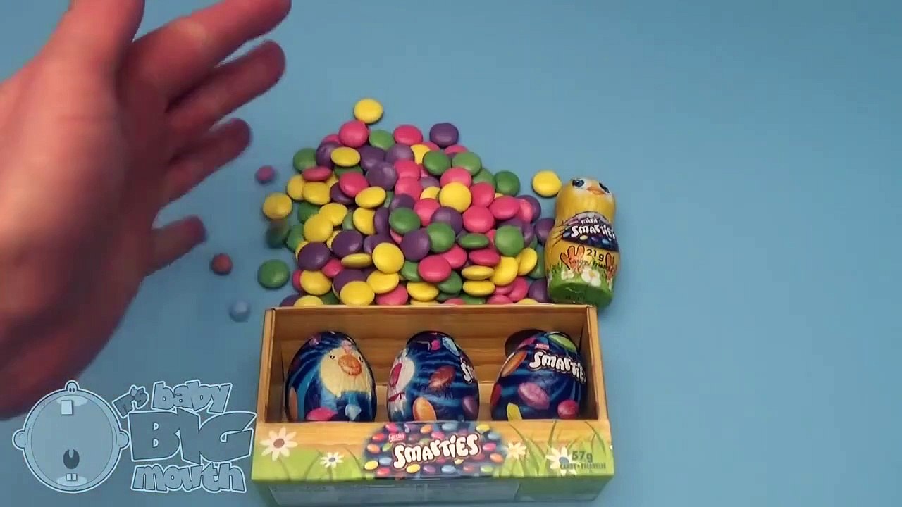 New Learn Colours with Surprise Eggs and a Smarties Rainbow! Pa
