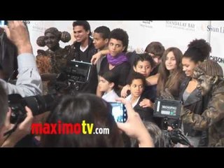 Paris, Blanket and Prince at Michael Jackson "The Immortal" World Tour LV Premiere