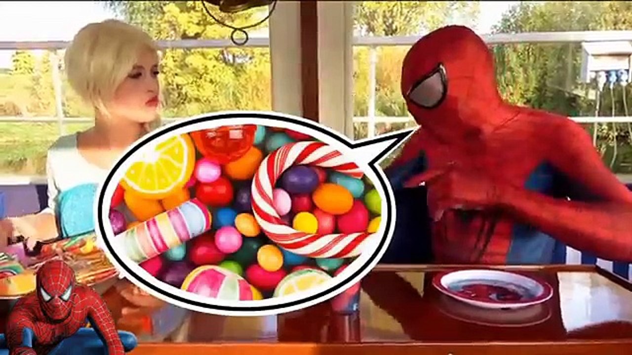 Frozen Elsa Big Mouth RAINBOW SnapChat! w  SPIDERMAN Bubble Gum Machine Fun Prin