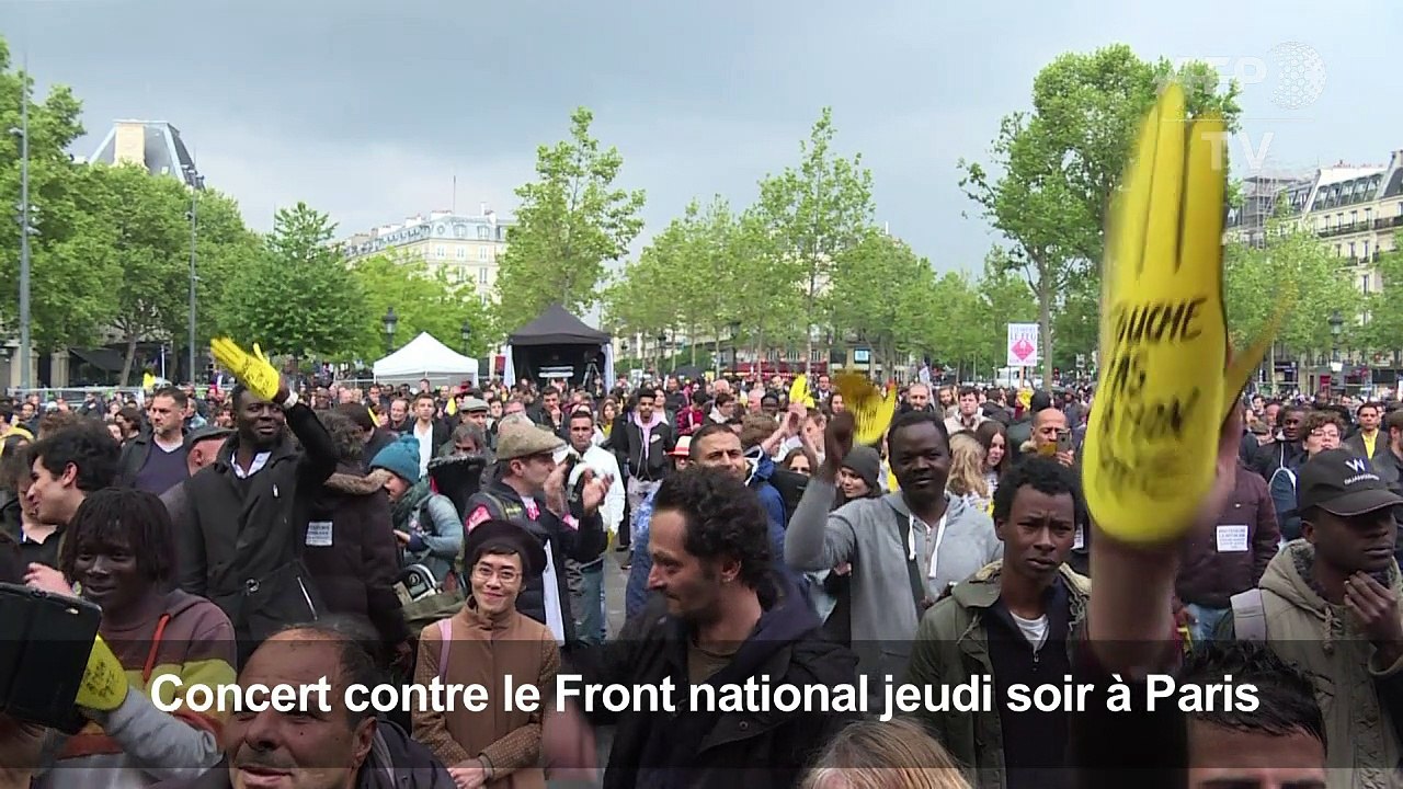 Concert contre le Front National place de la République à Paris
