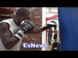 sick hand speed andre berto working out EsNews Boxing