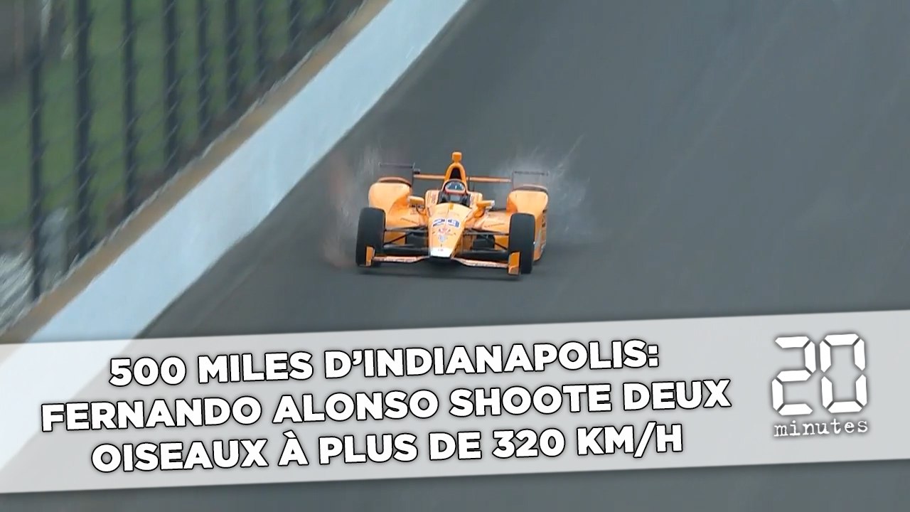 500 miles d'Indianapolis: Fernando Alonso shoote deux oiseaux à plus de 320km/h!