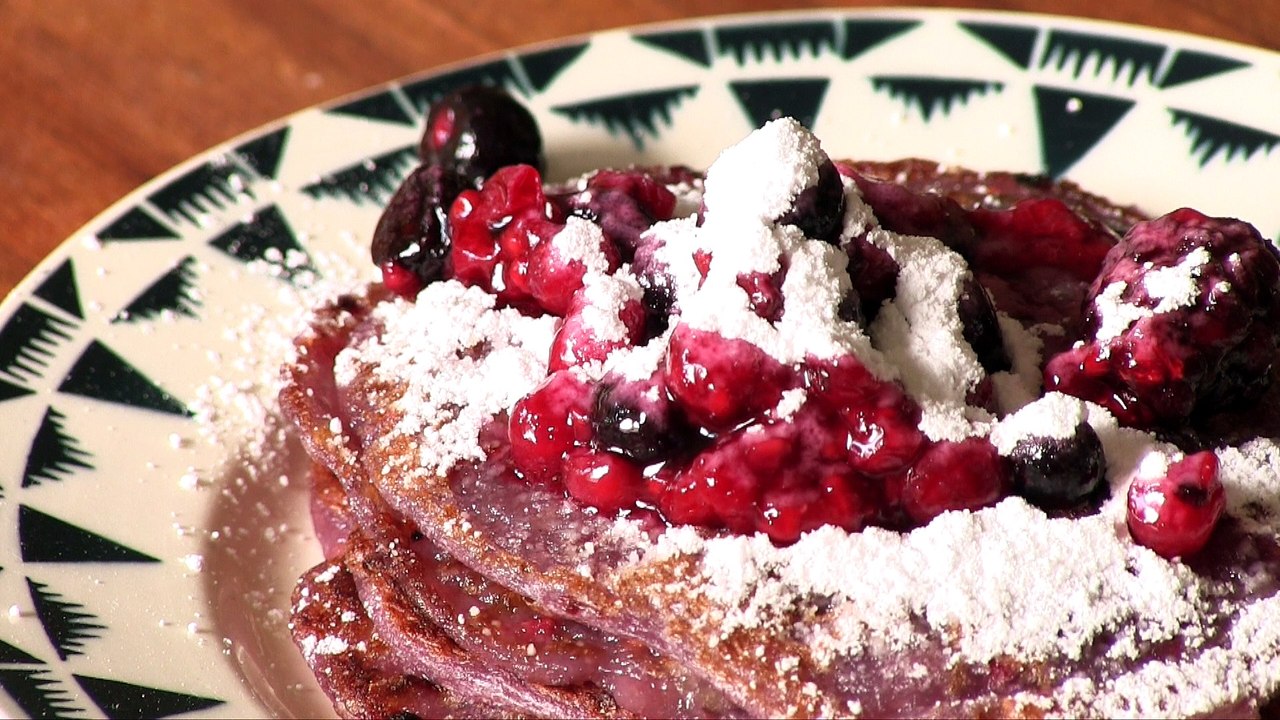 Les pancakes aux fruits rouges (sans gluten)