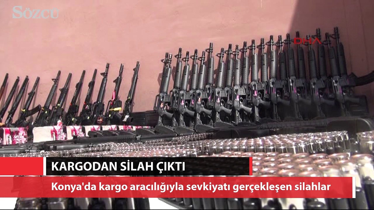 Kargodan silah ve cephane çıktı