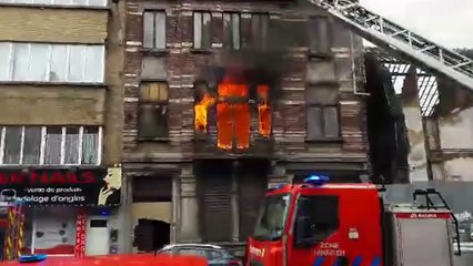 Incendie Charleroi Grand Rue