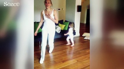 Meryem Uzerli ve kızından dans şov