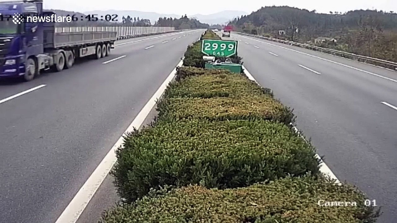 Lorry driver smashes speed camera after getting caught speeding