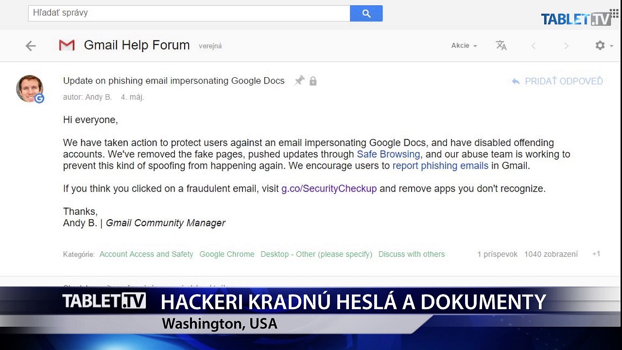 Falošný odkaz môže ukradnúť heslá a online dokumenty