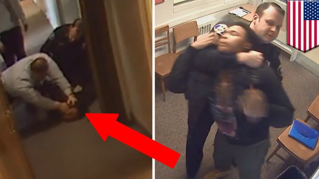 Principal holds down teen being tased by school officer