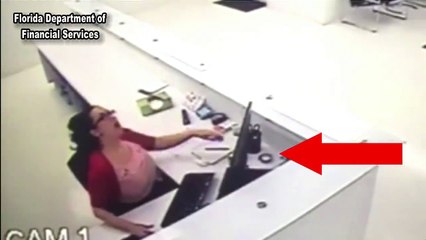 Secretária é filmada a fingir acidente para receber seguro de trabalho