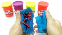 McQueen in PLAY DOH Cars 3 Cartoon for Kids - SPIDERMAN and Finger Family Learn Colors for Children