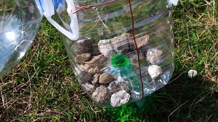 Balık Tutmak için Pet şişelerden Tuzak Hazırlayın