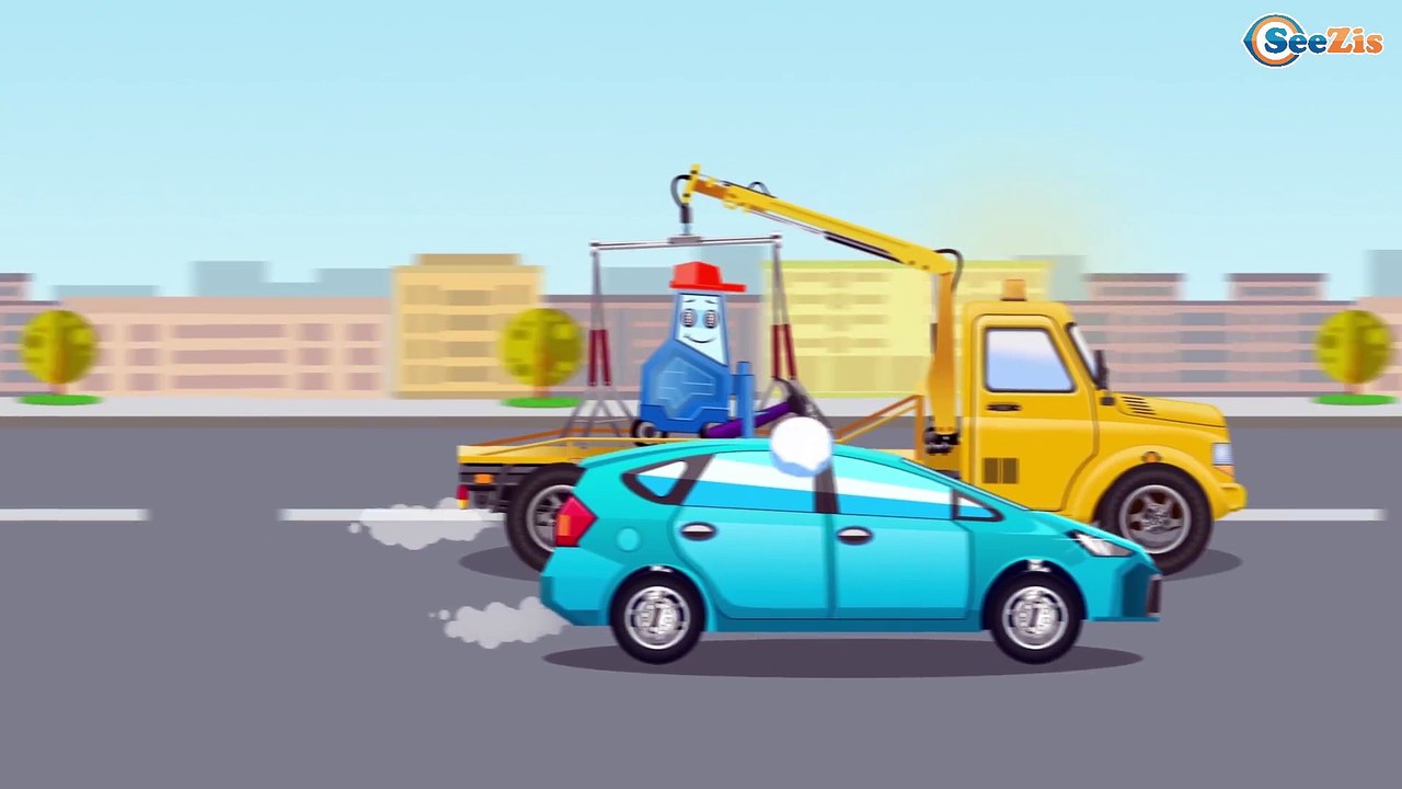 Видео для детей Монстр трак Гоночная машинка Полицейская машинка Сборник Мультфильм про машинки