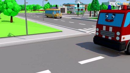 LEARN COLORS with Fire Truck Cartoon for babies and Songs for kids