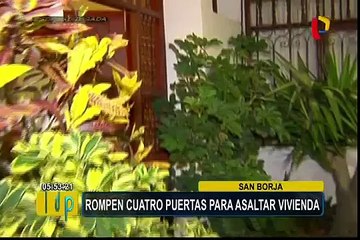 San Borja: delincuentes rompen cuatro puertas para entrar a robar a vivienda