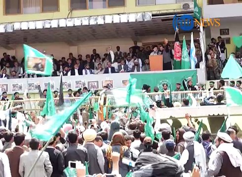 سخنرانی گلبدین حکمتیار، رهبر حزب اسلامی افغانستان در ورزشگاه غازی کابل