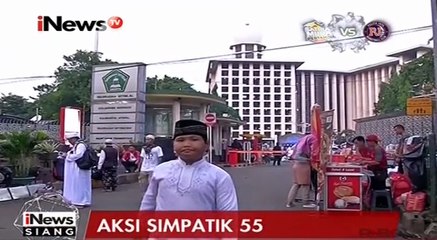 Massa Aksi Simpati 55 Mulai Memenuhi Masjid Istiqlal