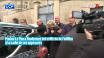 Marine Le Pen chahutée et exfiltrée à la cathédrale de Reims