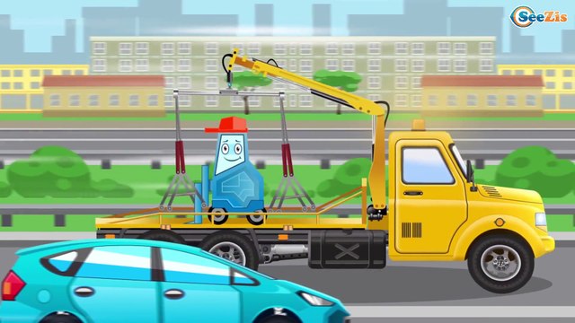 Kids Cartoons The Ambulance with The Police Car in the city - Emergency Car Animation for kids