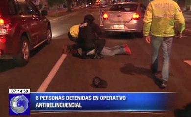 Ocho personas detenidas en operativo antidelincuencial