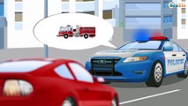 Видео для детей Полицейская Машина и Пожарная Машина АВАРИЯ в Городке 2D Мультфильм про Машинки