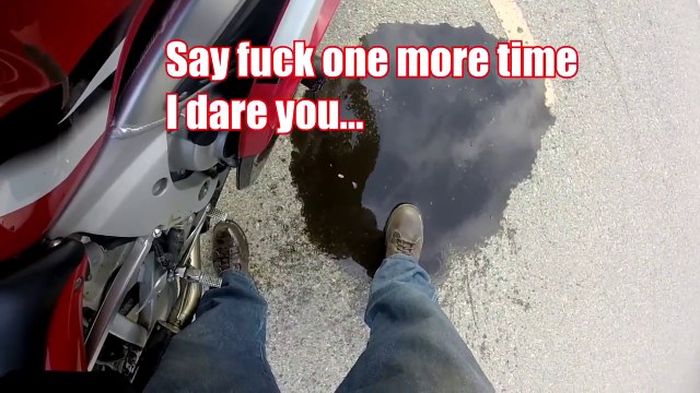 Prendre une piste cyclable en moto... ACCIDENT !!