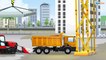 Equipo Constructor: Camión, la Grúa y la Excavadora construye en la ciudad - Dibujos
