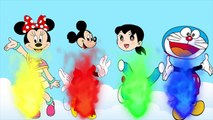 Colors For Children to Learn with Wrong Heads Mickey Mouse, Doremon, trolls bad baby _ finger family