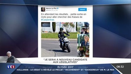 Marion Maréchal-Le Pen : sa photo en moto, c'était pour faire la promo des fraises !