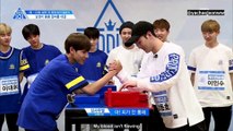 [ENG SUB] PRODUCE101 Season 2 EP.5 | Boy In Luv Team 1 vs Kang Dongho arm wrestling match cut