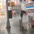 Times Square Under Water as Flash Floods Drench City