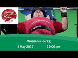 Women's -67kg | 2017 World Para Powerlifting World Cup | Eger