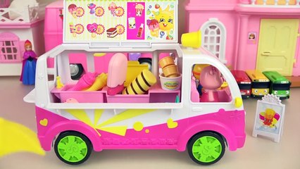Ice Cream Bus shop with Baby Doll Pororo and Robocar Poli car toys play