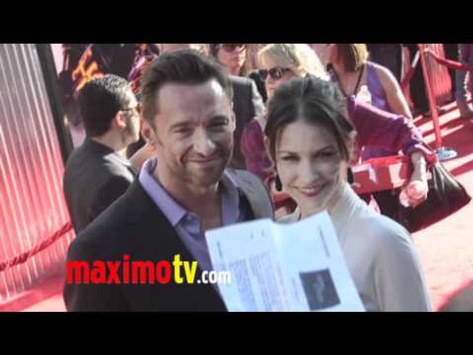 Hugh Jackman and Evangeline Lilly at REAL STEEL Los Angeles Premiere