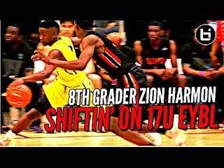 8th Grader Zion Harmon EATIN' Against 17u at Nike EYBL!! Young PG Has The JUICE!
