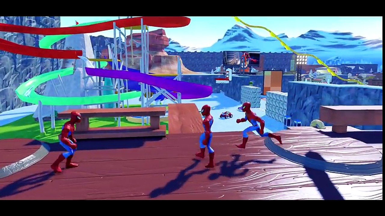 Frozen Elsa & Spiderman COLORS! w Hulk Venom McQueen Cars Monster Truck