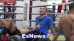 EPIC Brandon Rios Clowning How Many Rings Have You Seen Collapse In Sparring EsNews Boxing