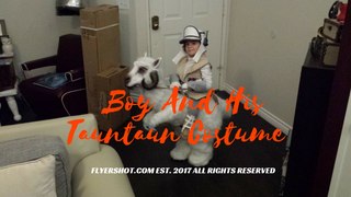 FLYERSHOT.COM -  Boy And His Tauntaun Costume. 2017