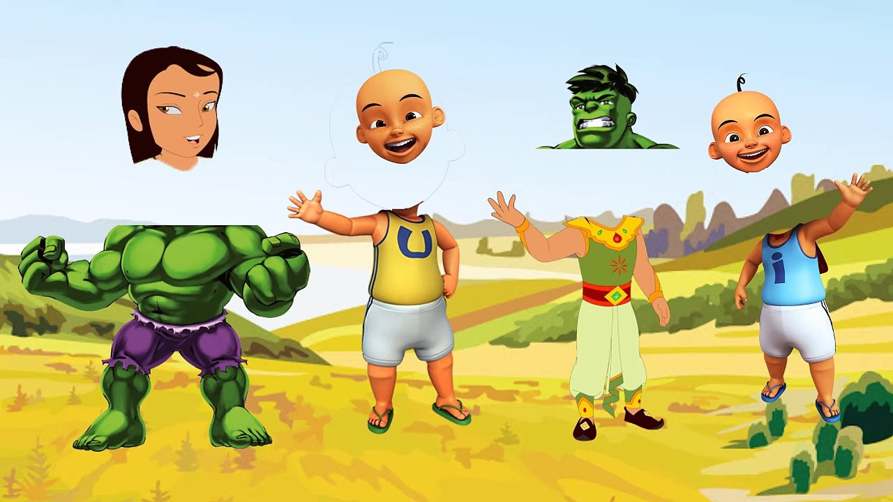 Heads Speaning Baby Criying- Upin Ipin - Arjun ATV - Hulk Marvel- Animation For Childrens