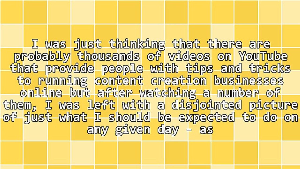 An Average Day in the Life of a Content Creator