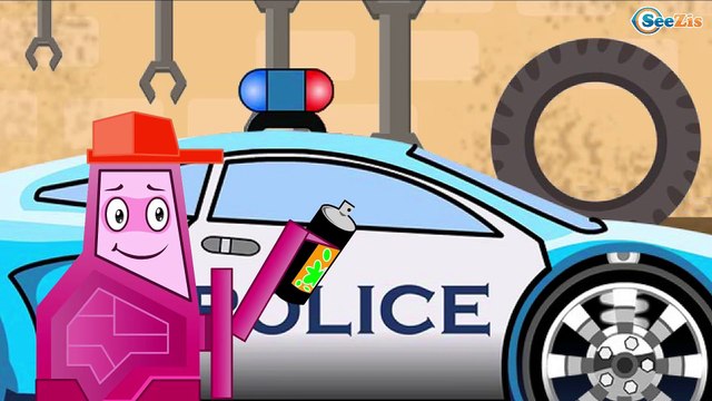 Color Cars & Trucks w 2D Educational Video Car Cartoon for kids and for babies NEW Cars Stories