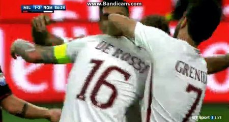 PENALTY DE ROSSI MILAN 1 - 4 AS ROMA 07.05.2017 HD