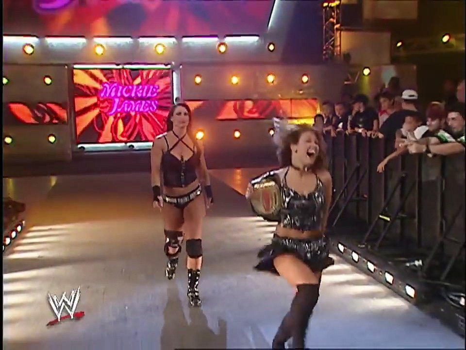 WWE Trish Stratus and Candice Michelle vs Mickie James and Victoria show