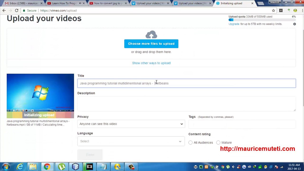 How to upload a video on Vimeo
