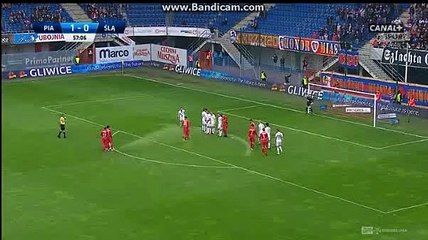 Amazing Free Kick Goal Sasa Zivec (2-0) Piast Gliwice vs Slask Wroclaw -- 05.06.2017