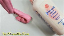 How To Make Slime with Baby Powder and Shampoo without Glue! DIY Slime without Glue-9zVy
